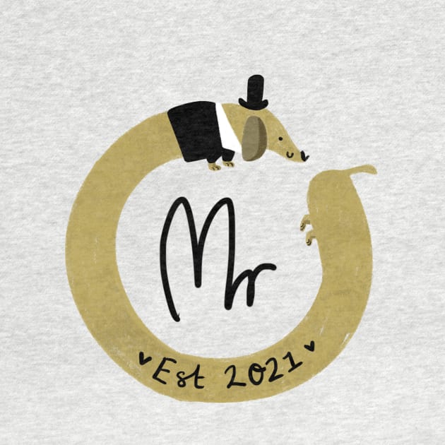 Dachshund wedding Mr - Est 2021 by fayefinn